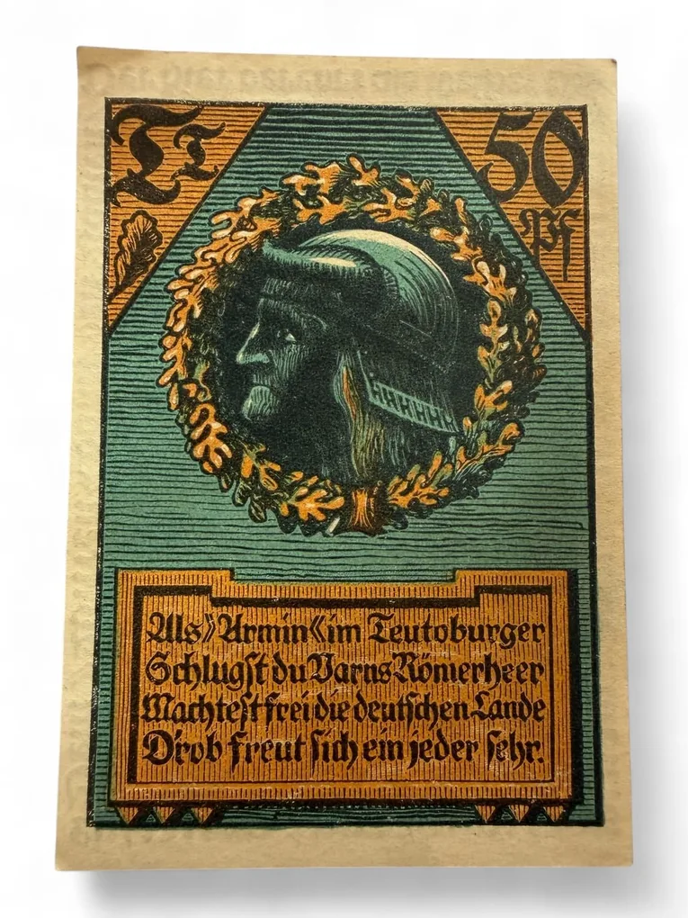 Germany Pfennig Notgeld Emergency Banknote Issues Over a Century Old UNC Unique and Rare