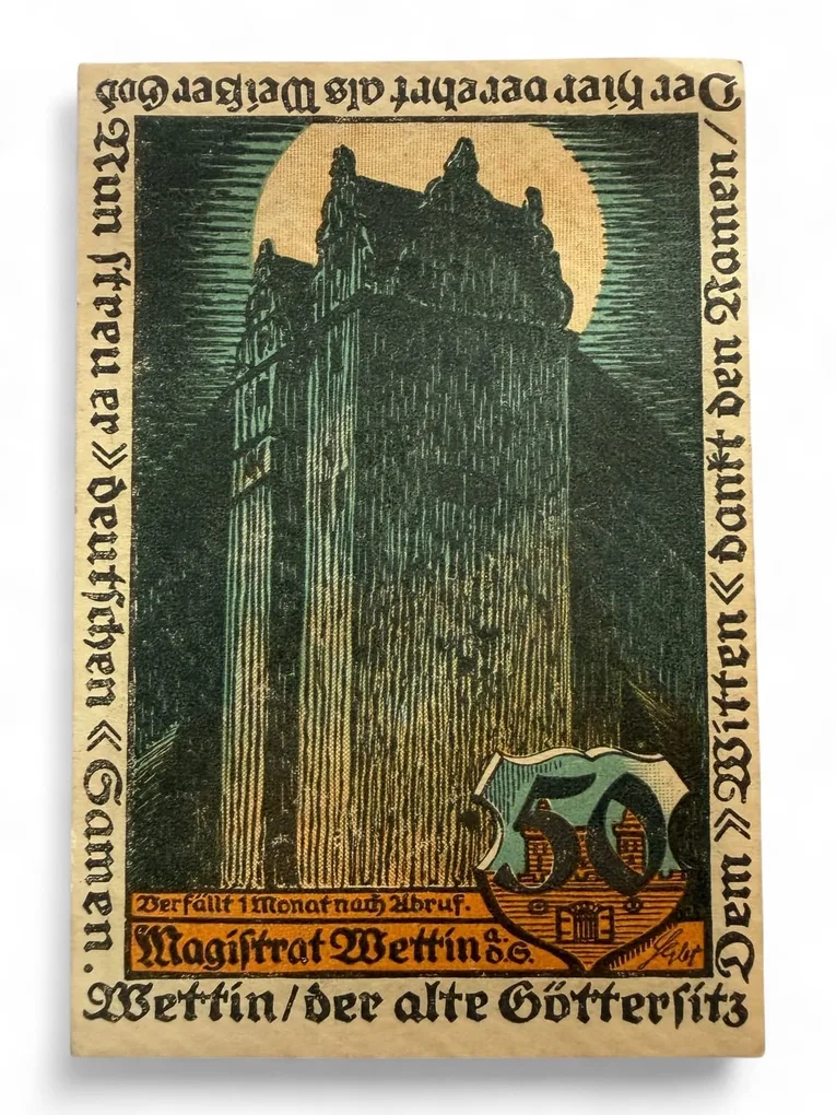 Germany Pfennig Notgeld Emergency Banknote Issues Over a Century Old UNC Unique and Rare