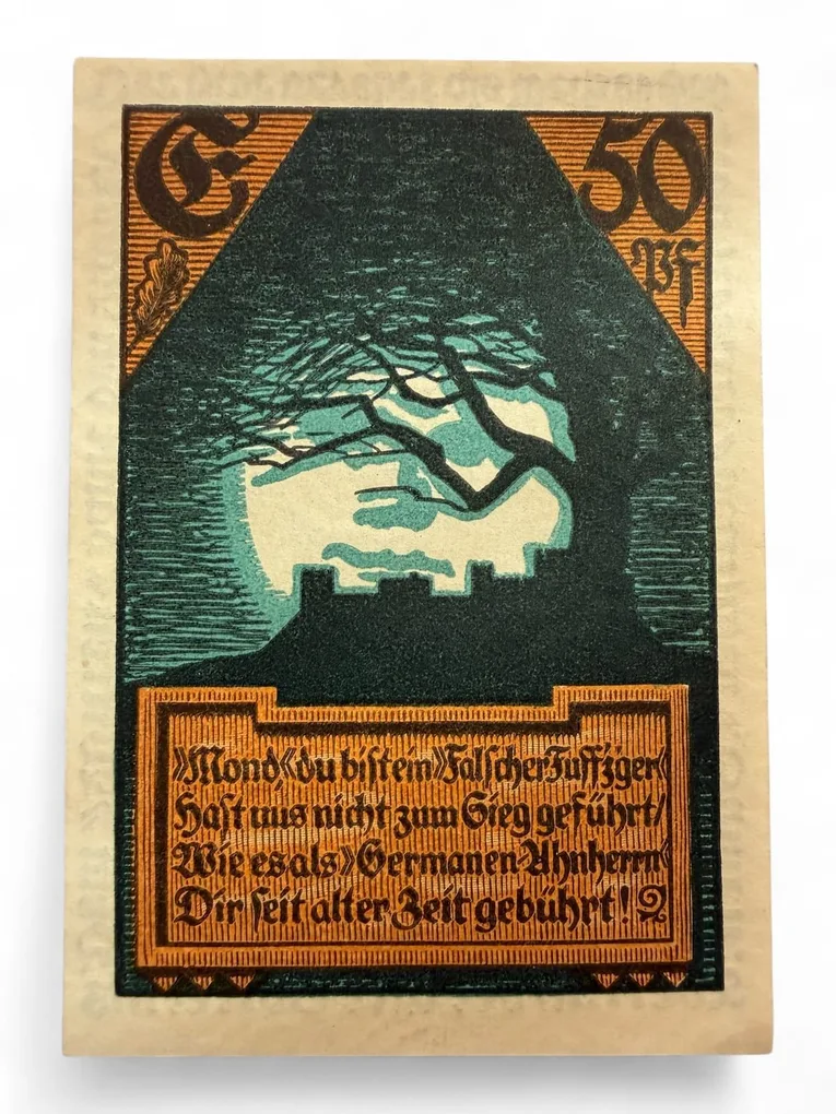 Germany Pfennig Notgeld Emergency Banknote Issues Over a Century Old Unc Unique and Rare