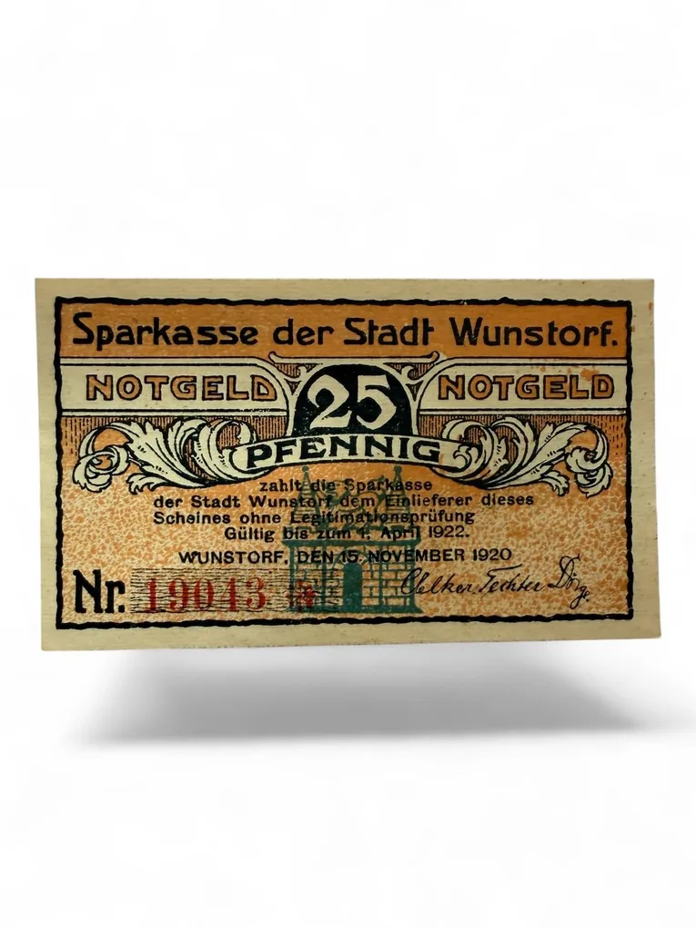 Germany Pfennig Notgeld Emergency Banknote Issues Over a Century Old Unc Unique and Rare