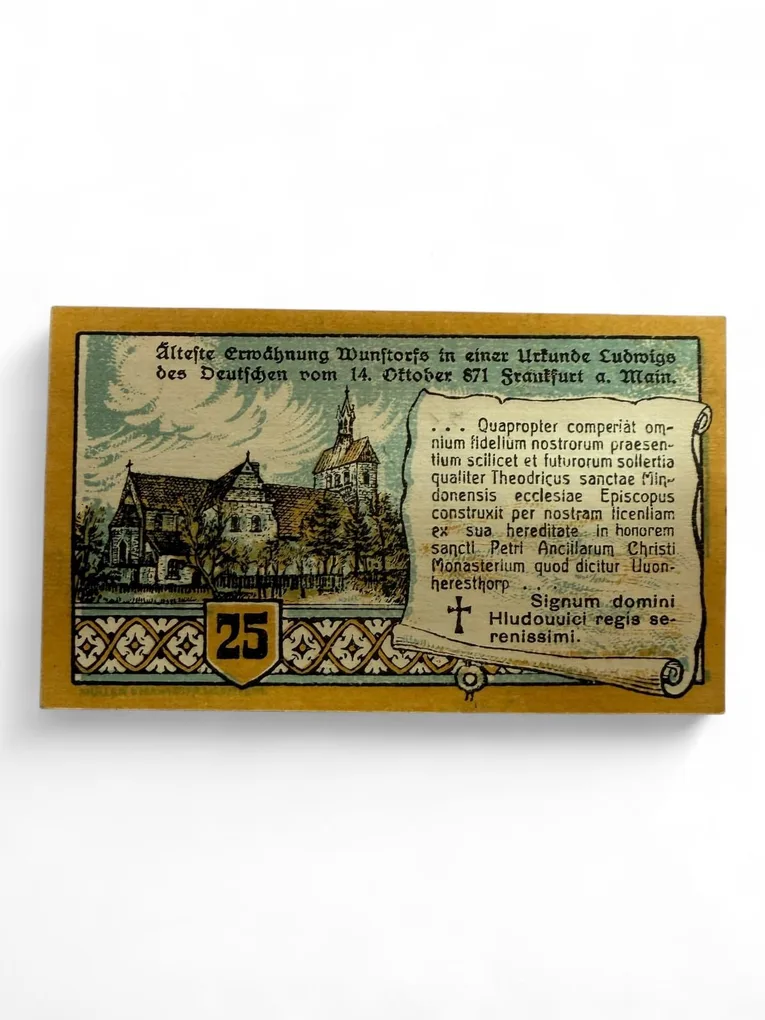 Germany Pfennig Notgeld Emergency Banknote Issues Over a Century Old Unc Unique and Rare