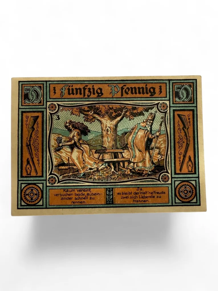 Germany Pfennig Notgeld Emergency Banknote Issues Over a Century Old Unc Unique and Rare