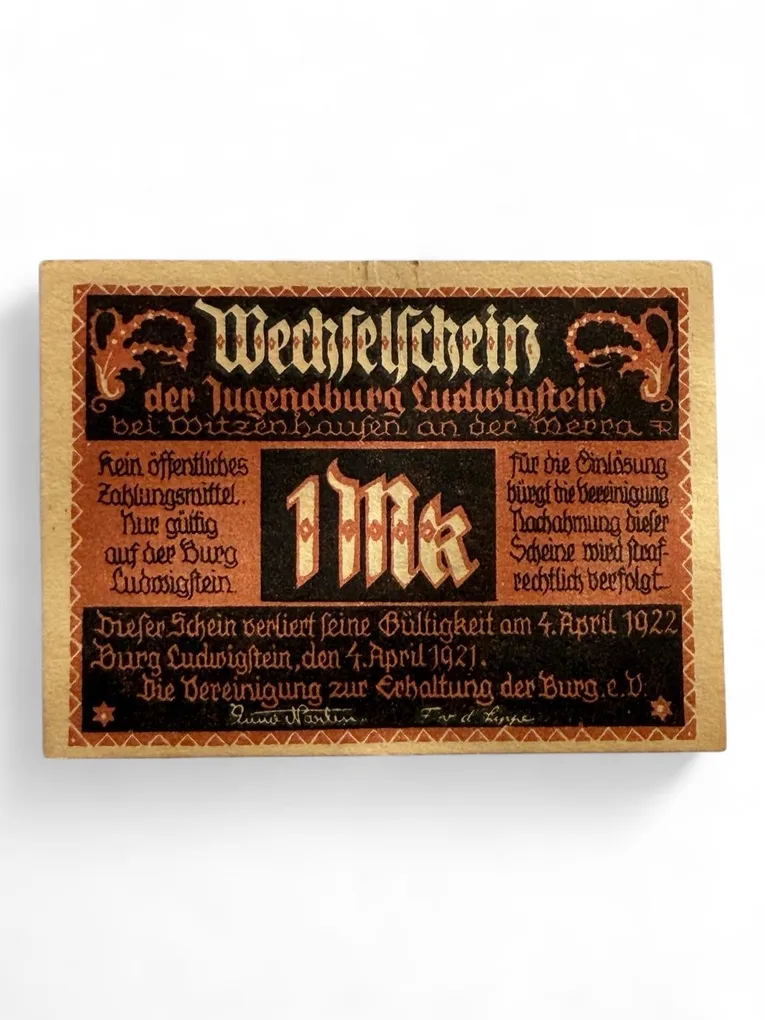 Germany Pfennig Notgeld Emergency Banknote Issues Over a Century Old Unc Unique and Rare