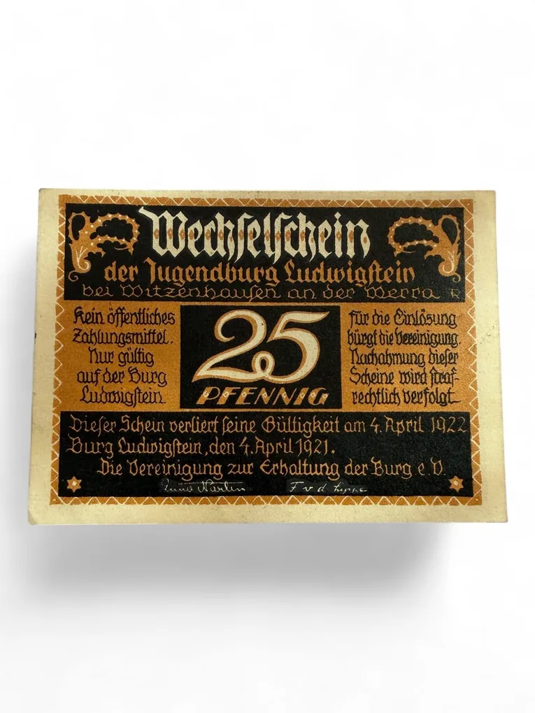 Germany Pfennig Notgeld Emergency Banknote Issues Over a Century Old Unc Unique and Rare