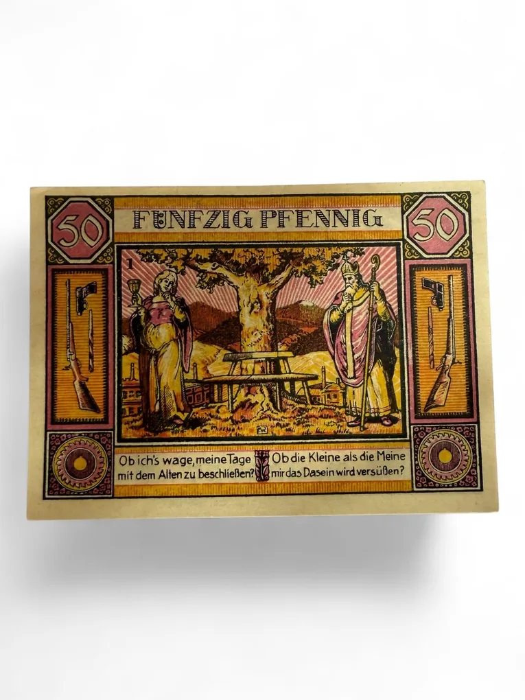 Germany Pfennig Notgeld Emergency Banknote Issues Over a Century Old Unc Unique and Rare