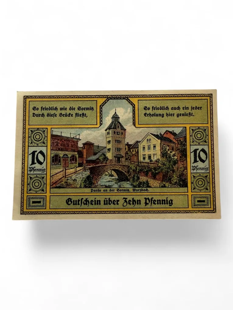 Germany Pfennig Notgeld Emergency Banknote Issues Over a Century Old UNC Unique and Rare