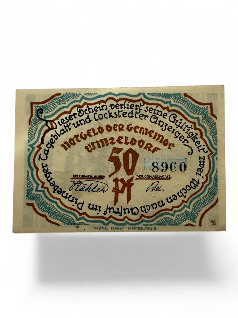 Germany Pfennig Notgeld Emergency Banknote Issues Over a Century Old UNC Unique and Rare