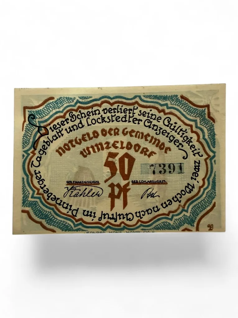 Germany Pfennig Notgeld Emergency Banknote Issues Over a Century Old UNC Unique and Rare