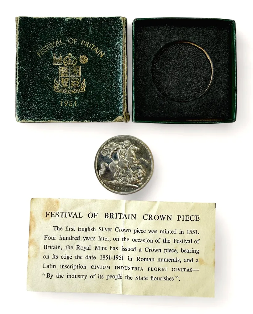 Great Britain Issue Festival Of Britain 5 Shillings Crown Piece Proof like Strike Ultra Rare and Unique