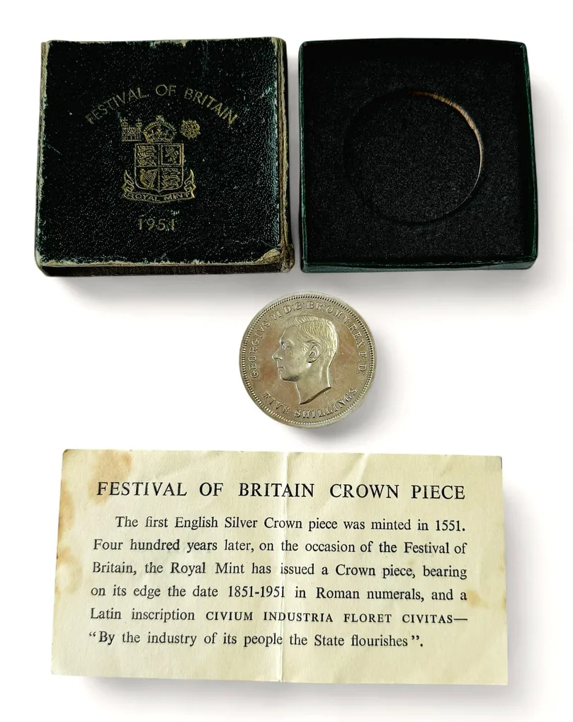 Great Britain Issue Festival Of Britain 5 Shillings Crown Piece Proof like Strike Ultra Rare and Unique