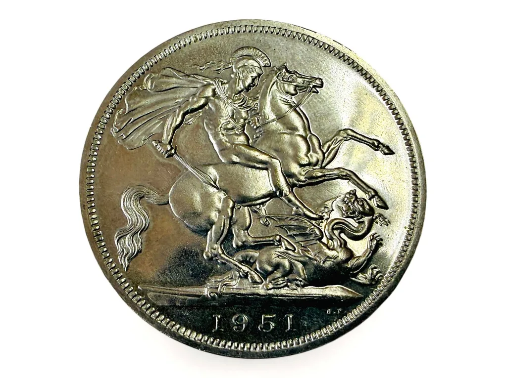 Great Britain Issue Festival Of Britain 5 Shillings Crown Piece Proof like Strike Ultra Rare and Unique