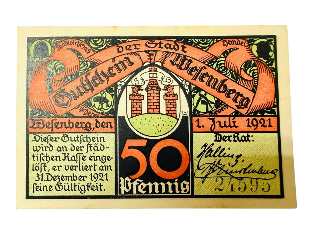 Germany Remda Pfennig Notgeld Emergency Banknote Issues UNC Unique and Rare