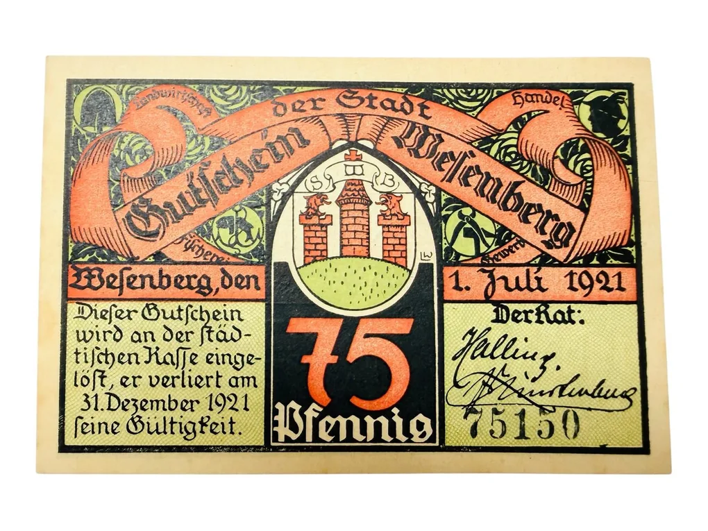 Germany Remda Pfennig Notgeld Emergency Banknote Issues UNC Unique and Rare