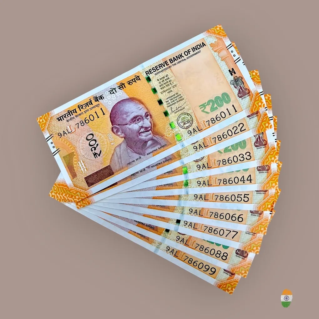 Rs 200 India Banknote Solid Set Gem Unc 786011 to 786099 Same Prefix Latest Issue Unique and Rare