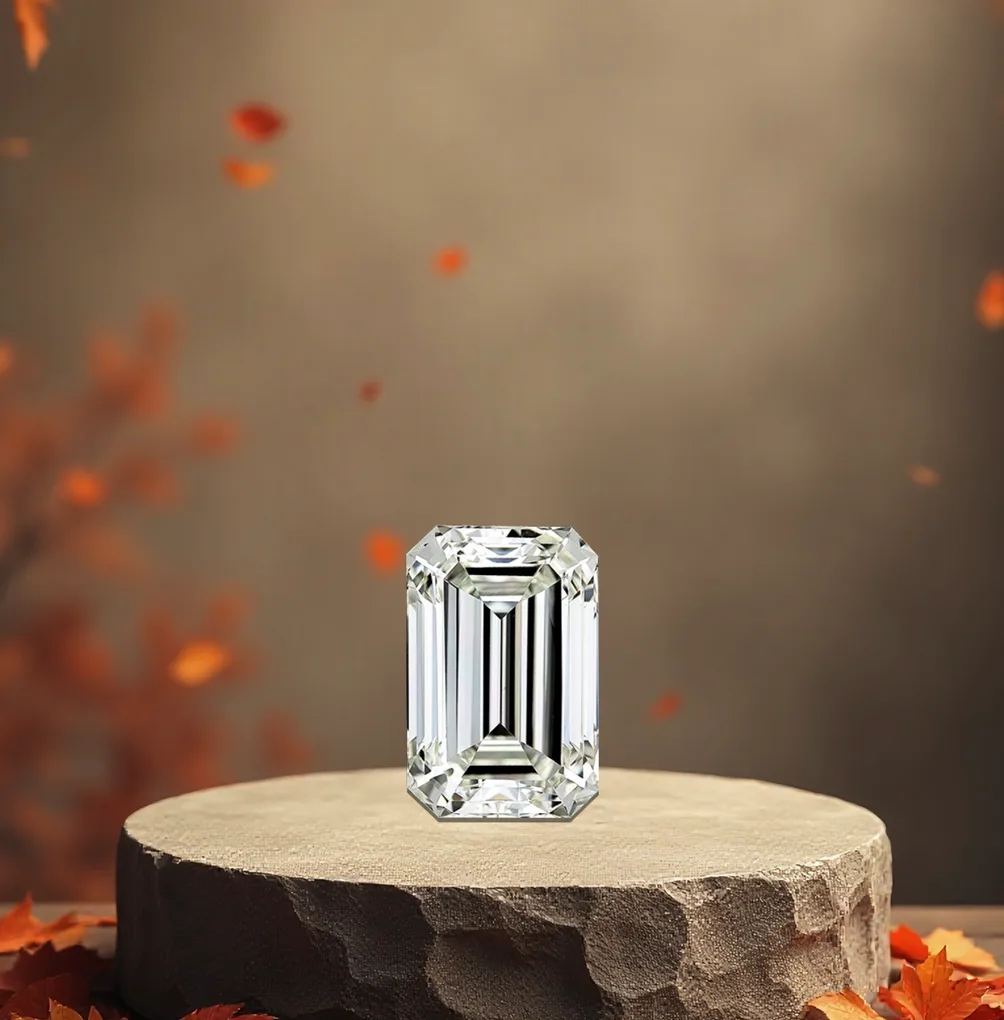 Rare 1 Carat Emerald Cut Shape Lab Grown Diamond Top White Color Excellent Quality Exceptional Collectible Unique and Rare