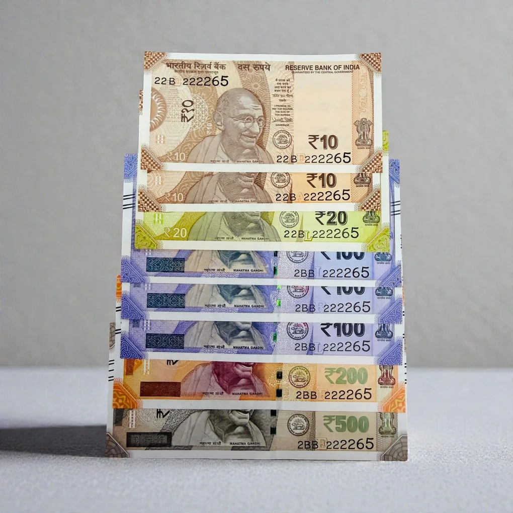 Rs 10 to 500 India Banknote Ultra Unique set 22B 222265 Unc Unique and Rare