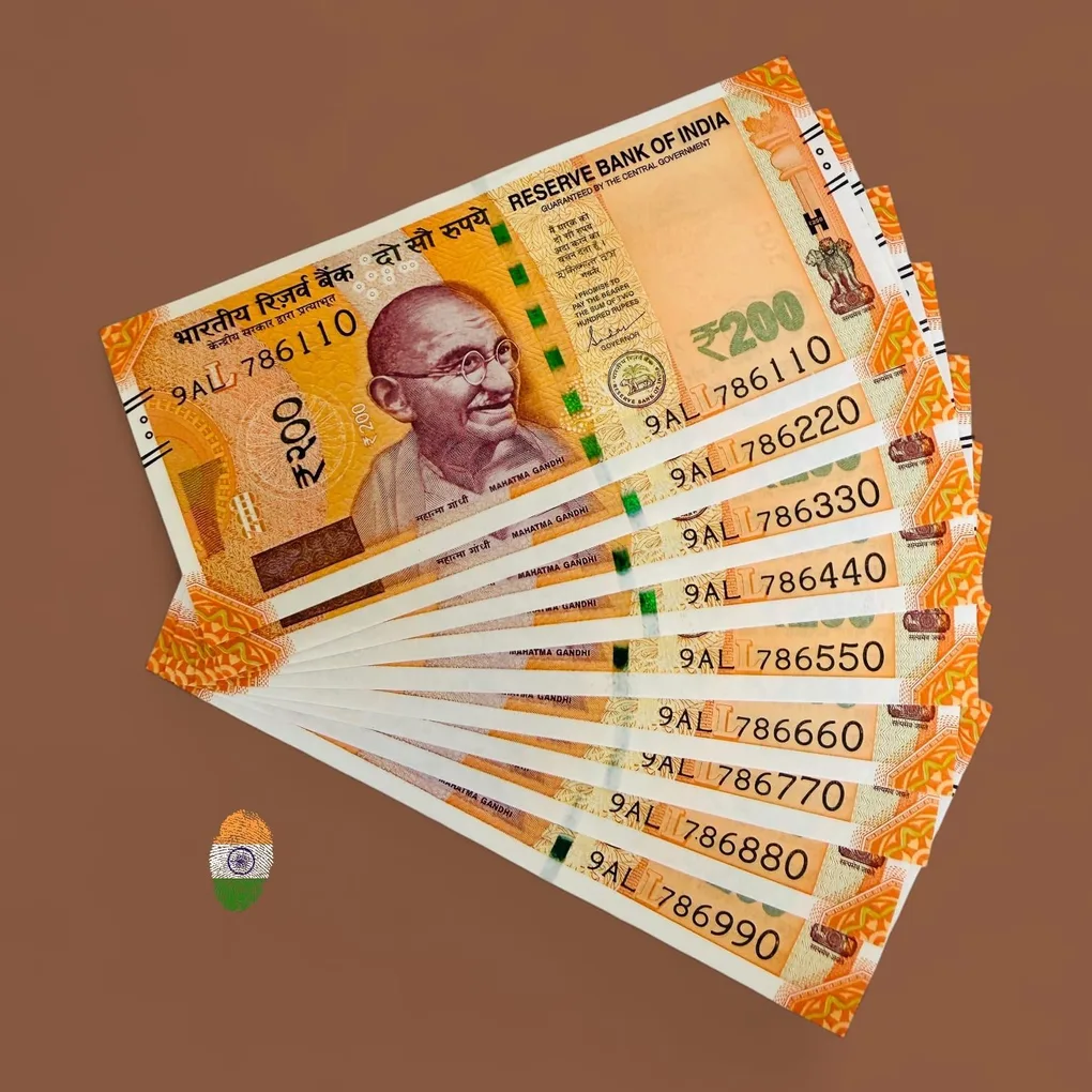 Rs 200 Issue India Banknote Fancy Set 786110 To 786990 Gem Unc Unique Set Unique and Rare