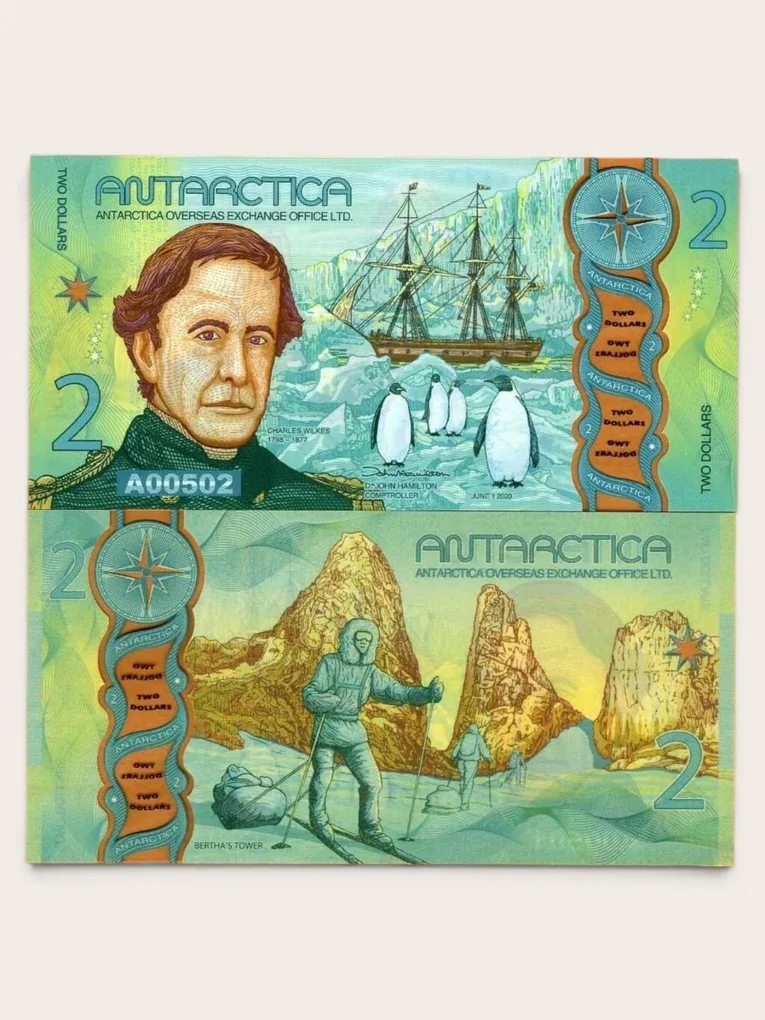 Antarctica 2 Dollar Fantasy Issue Unique and Rare
