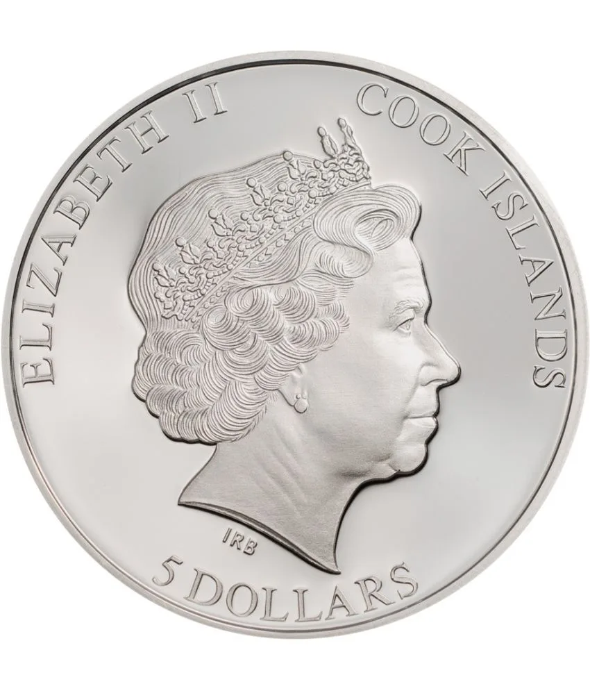 Reproduction Coin - MR Bean Color Silver Plated Cook Islands 5 Dollars Coin