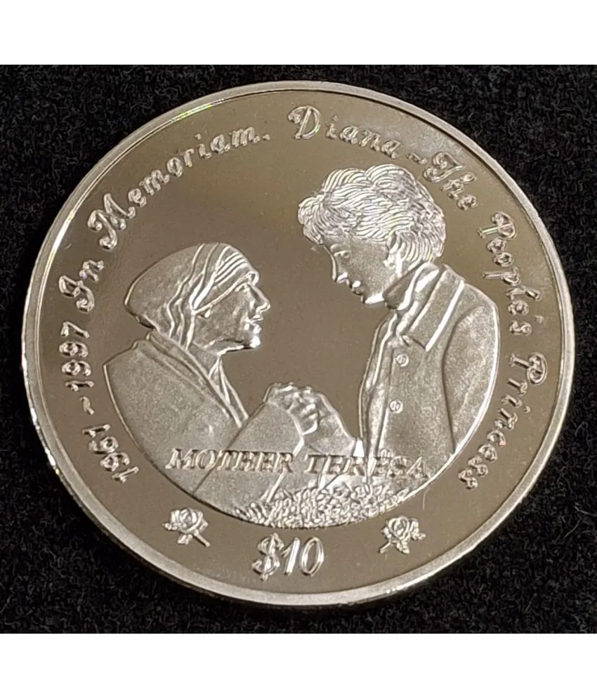 Reproduction Coin - Mother Teresa with Princess Diana Silver Plated Sierra Leone Coin