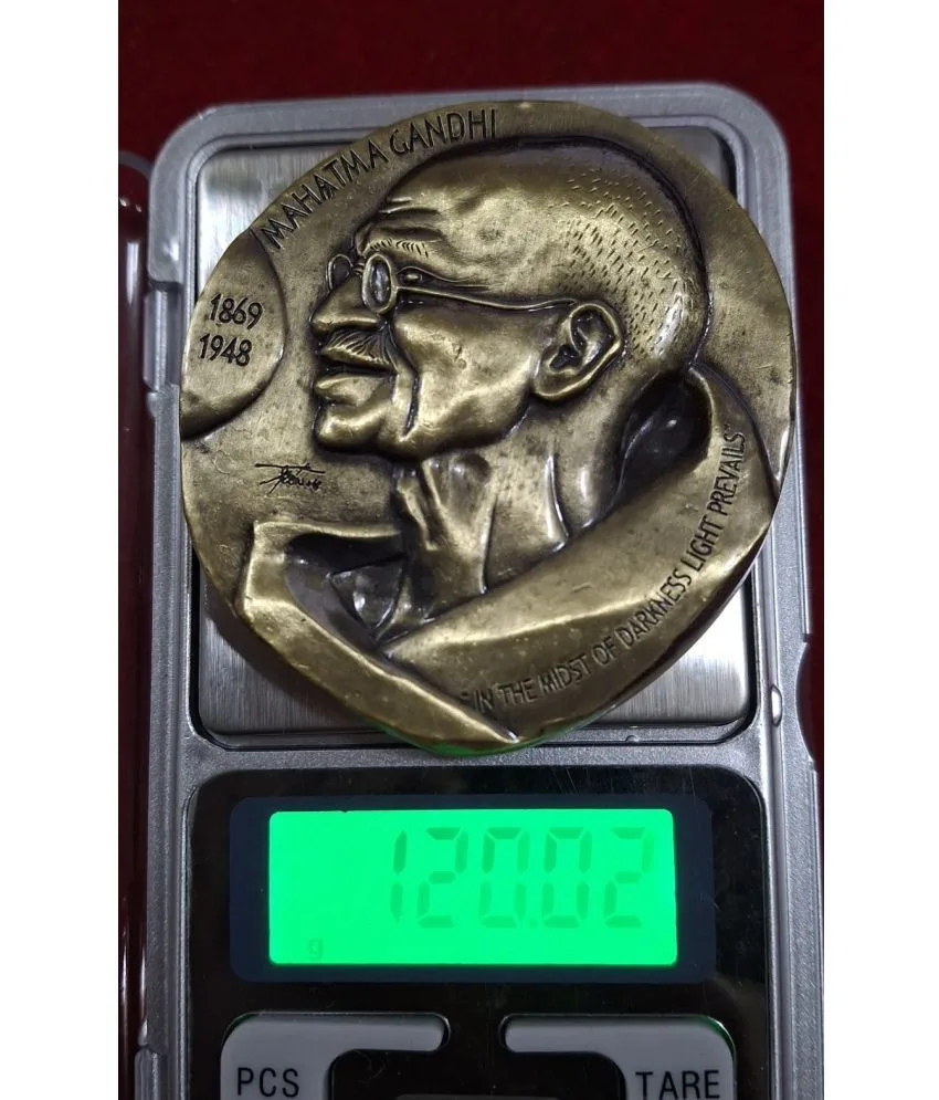 Reproduction Medal - Mahatma Gandhi 120 Grams Bronze Medallion