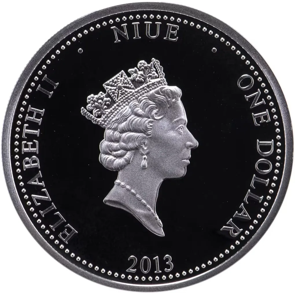 Reproduction Coin - 1 Dollar Niue Year of The Snake Silver Plated Coin