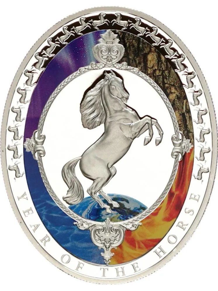 Reproduction Coin - Year of the Horse Tokelau Silver Plated Coin