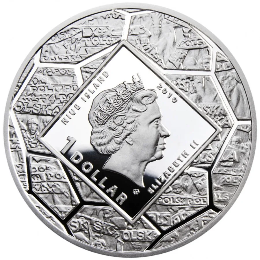 Reproduction Coin - 1 Dollar Niue Silver Plated Euro Stadium Coin