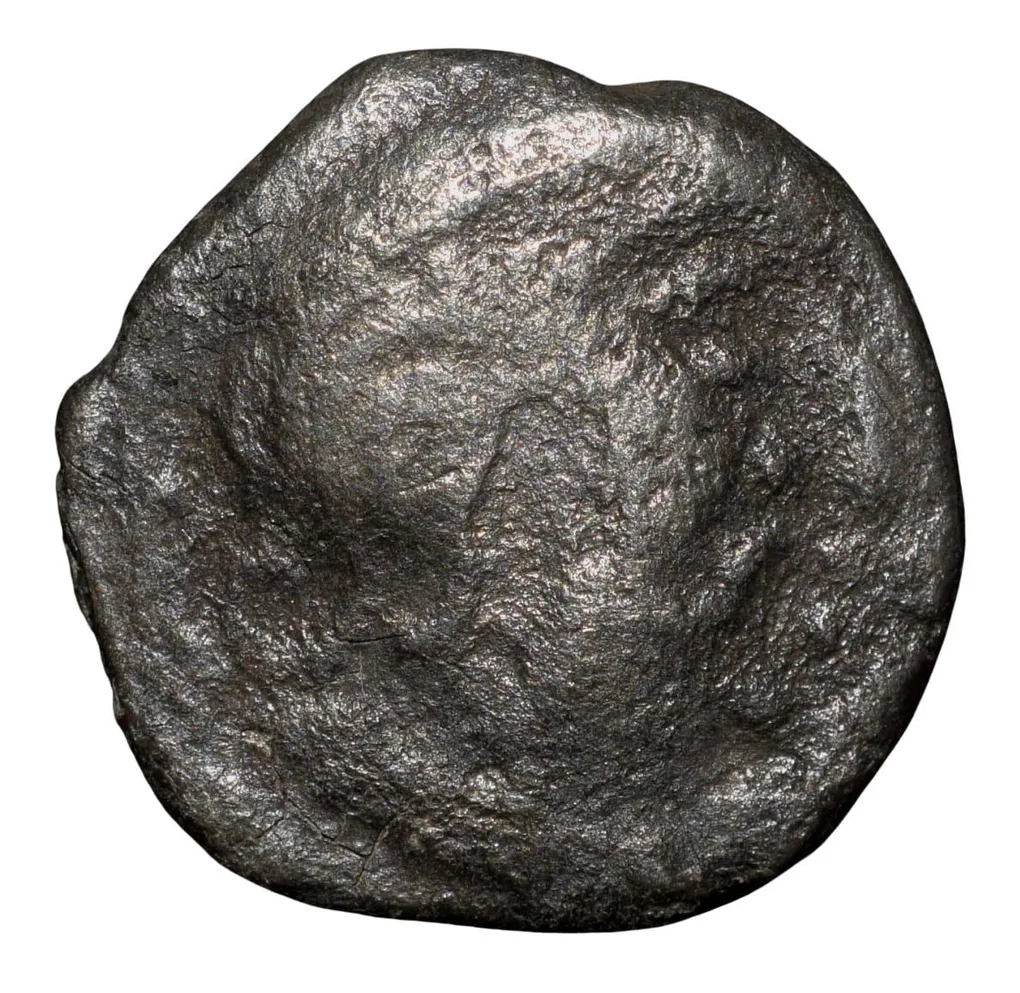 Silver Drachma of Dharasena of Traikutakas Dynasty(5th Cen. AD) Portrait Type Rare