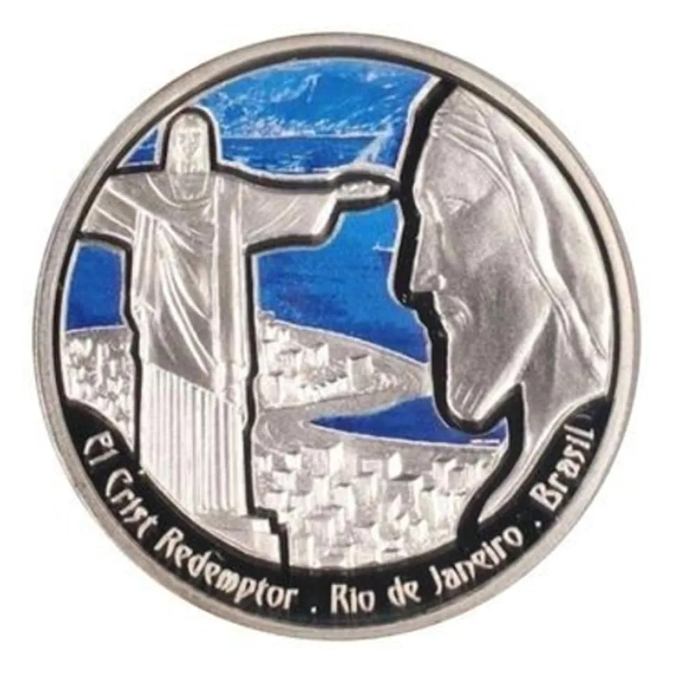 Reproduction Coin –Andorra 10 Diners 2009 - Christ the Redeemer in Brazil Silver Plated Commemorative UNC Coin