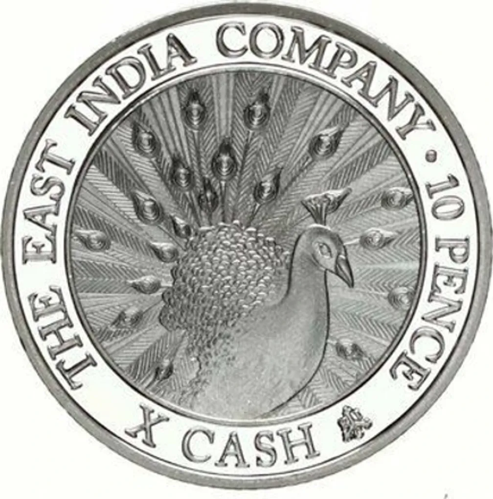 Reproduction Coin –Saint Helena 10 Pence 2012 - Elizabeth II Peacock Silver Plated Commemorative UNC Coin
