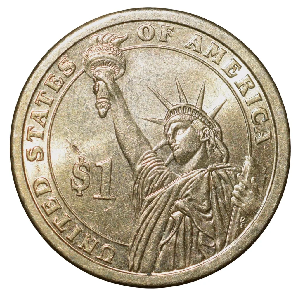 Brass 1 Dollar of United States of America (AD 2007) Commemorative Issue - James Madison - 4th President - 1809-1817