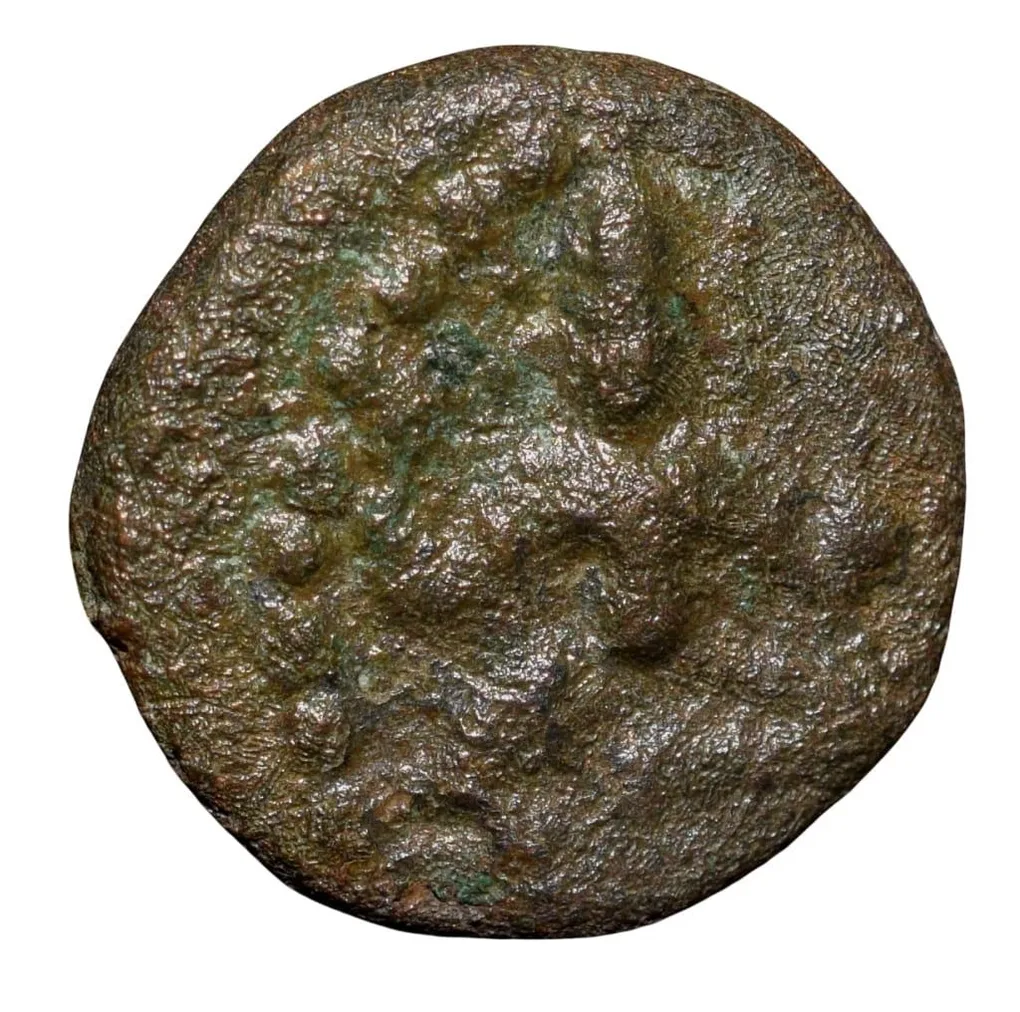 Copper Coin of Madurai Nayakas(1600-1700 AD) with Siva & Parvati Ty.5.93 Rare