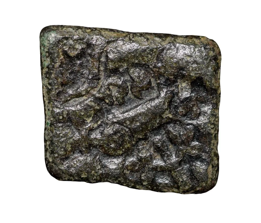 Copper Inscribed Punch-Marked of Damabhadra of Bhadra/Mitra Dynasty(2nd Cen. BC) of Vidarbha Region Rare