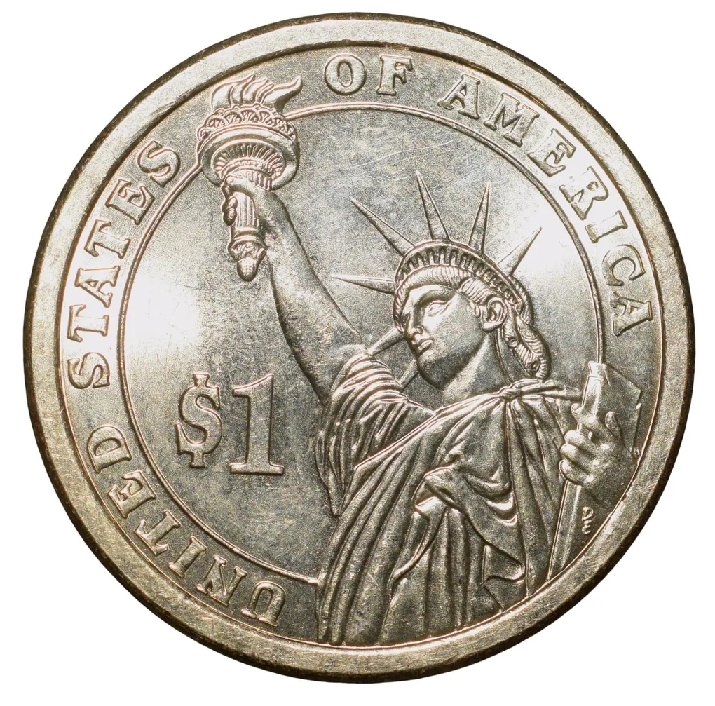 Brass 1 Dollar of United States of America (AD 2007) Commemorative Issue 'George Washington' About UNC Grade