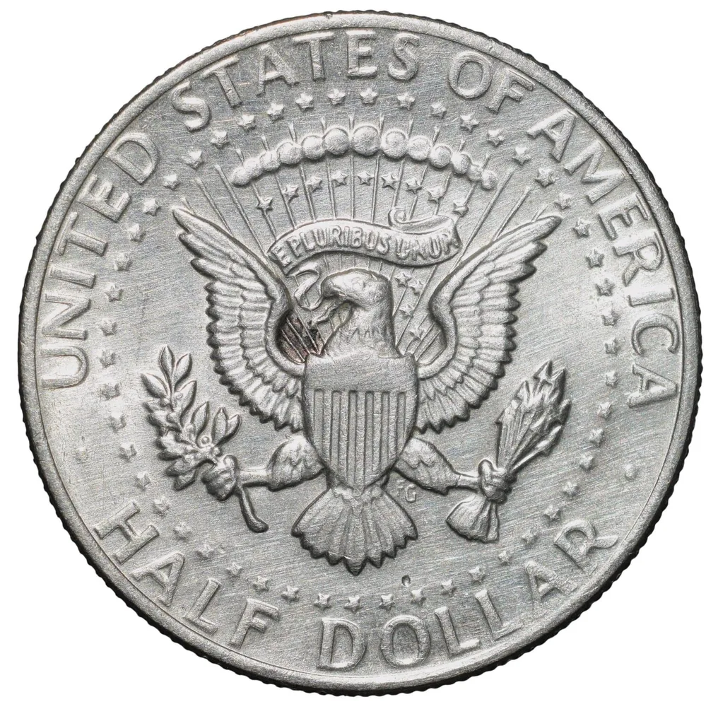 Copper-Nickel 1/2 Dollar of USA (AD 1979) with Portrait of John F. Kennedy