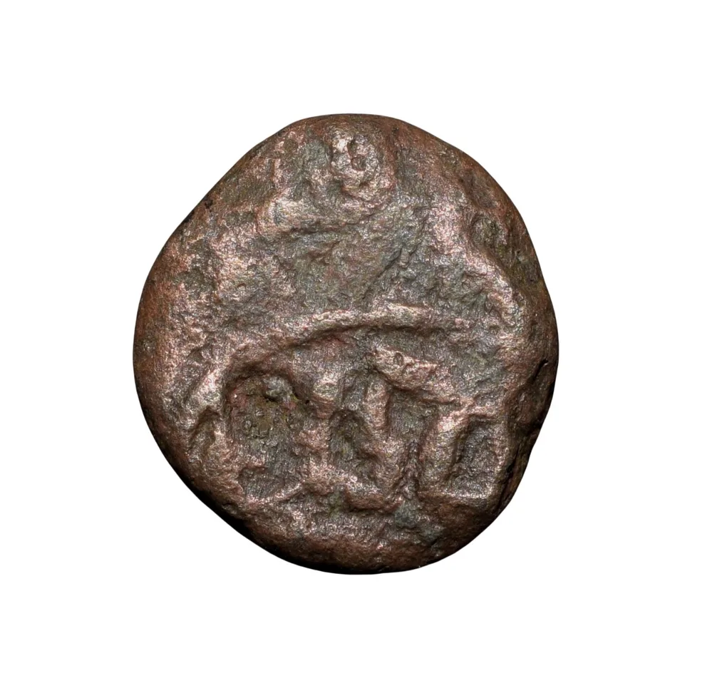 Copper Coin of Muhammad Quli Qutb Shah (AD 1580-1611) of Golkonda Sultanate Q12 Ext.Rare