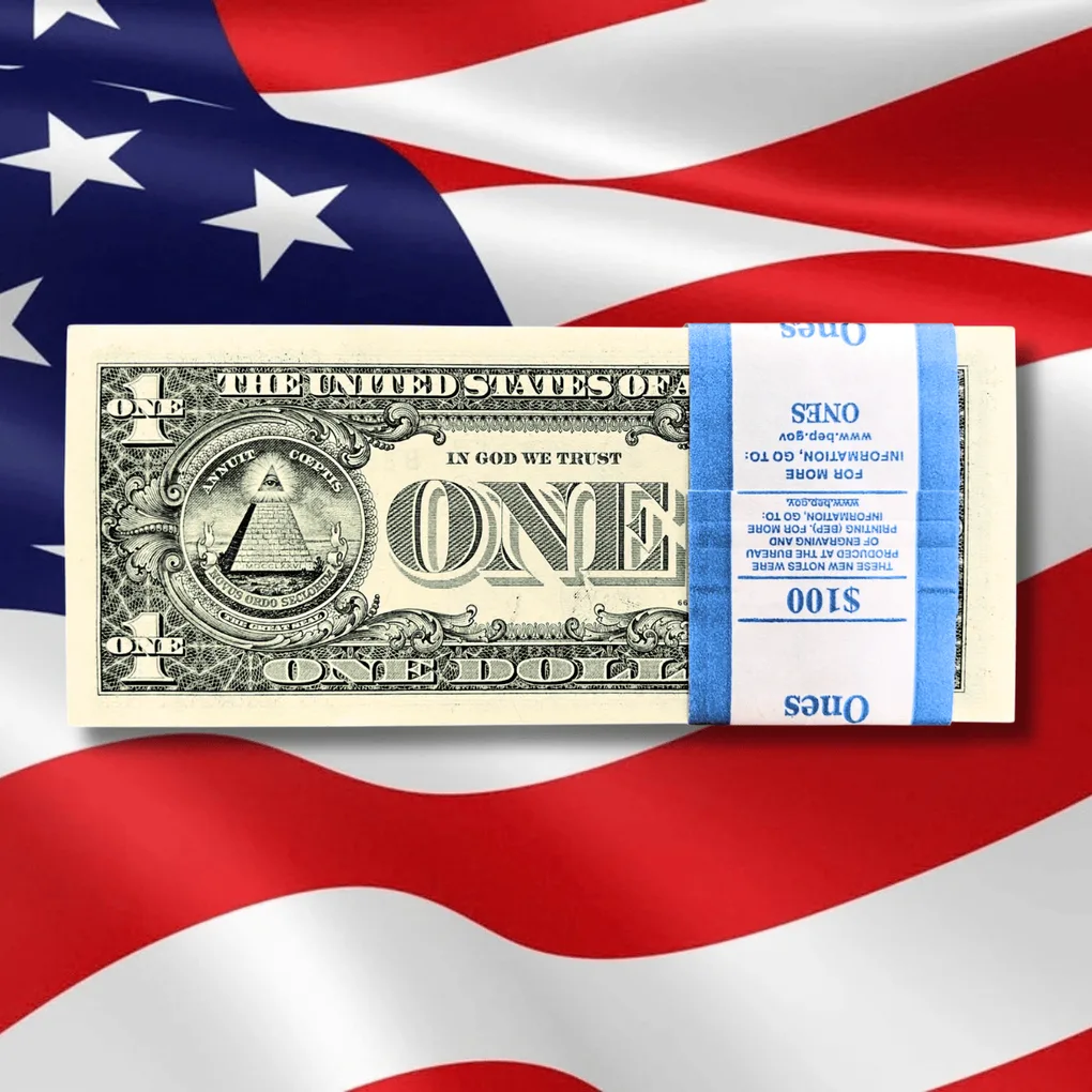 Full Serial USA $1 Dollar UNC Bundle – 100 Notes | United States One Dollar Packet | Cheapest Price in India