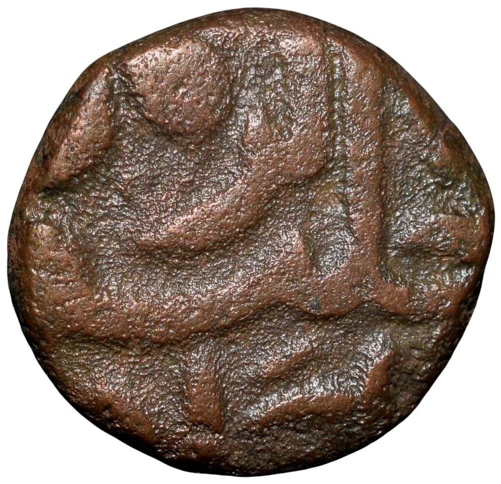 Copper 1/10 Paisa of Sher Shah Suri(AD1538-45) of Delhi Sultanate Type D940
