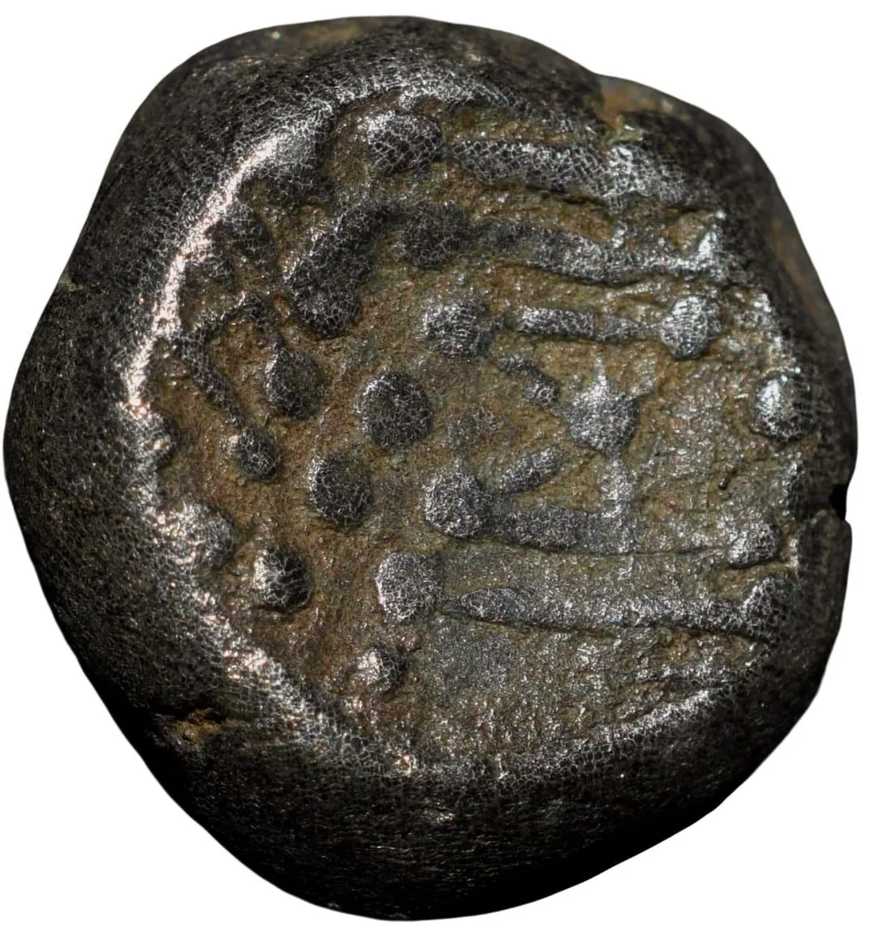 Debased-Silver Coin of Malwa Gadhaiya Deravative (AD 1200-1302) with Devanagari "Ja" Type Deyell 169 Scarce