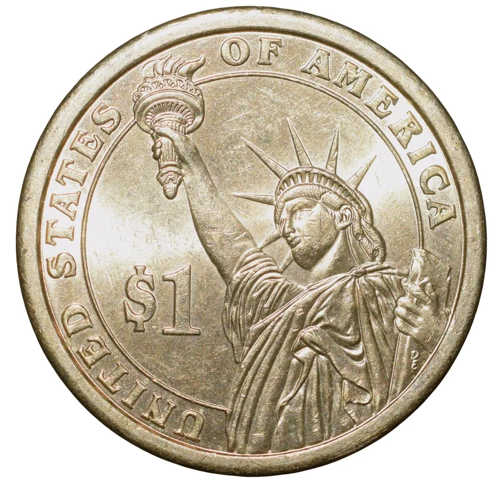 Brass 1 Dollar of United States of America (AD 2008) Commemorative Issue - James Monroe - 5th President - 1817-1825