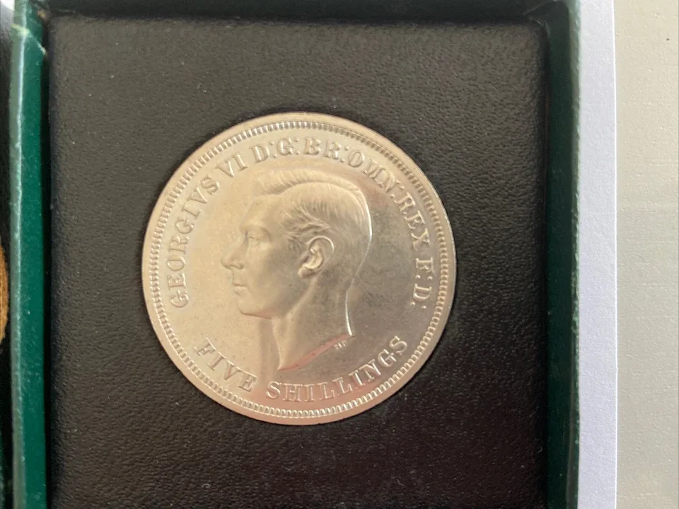 1951 Festival of Britain George VI Five Shilling Crown Coin With Box
