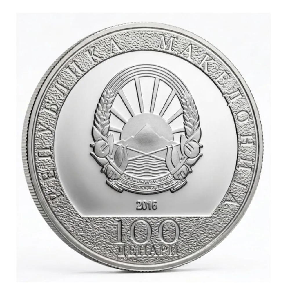 Reproduction Coin - Mother Teresa 100 Denars 2016 Commemorative UNC Beautiful Silver Plated Coin