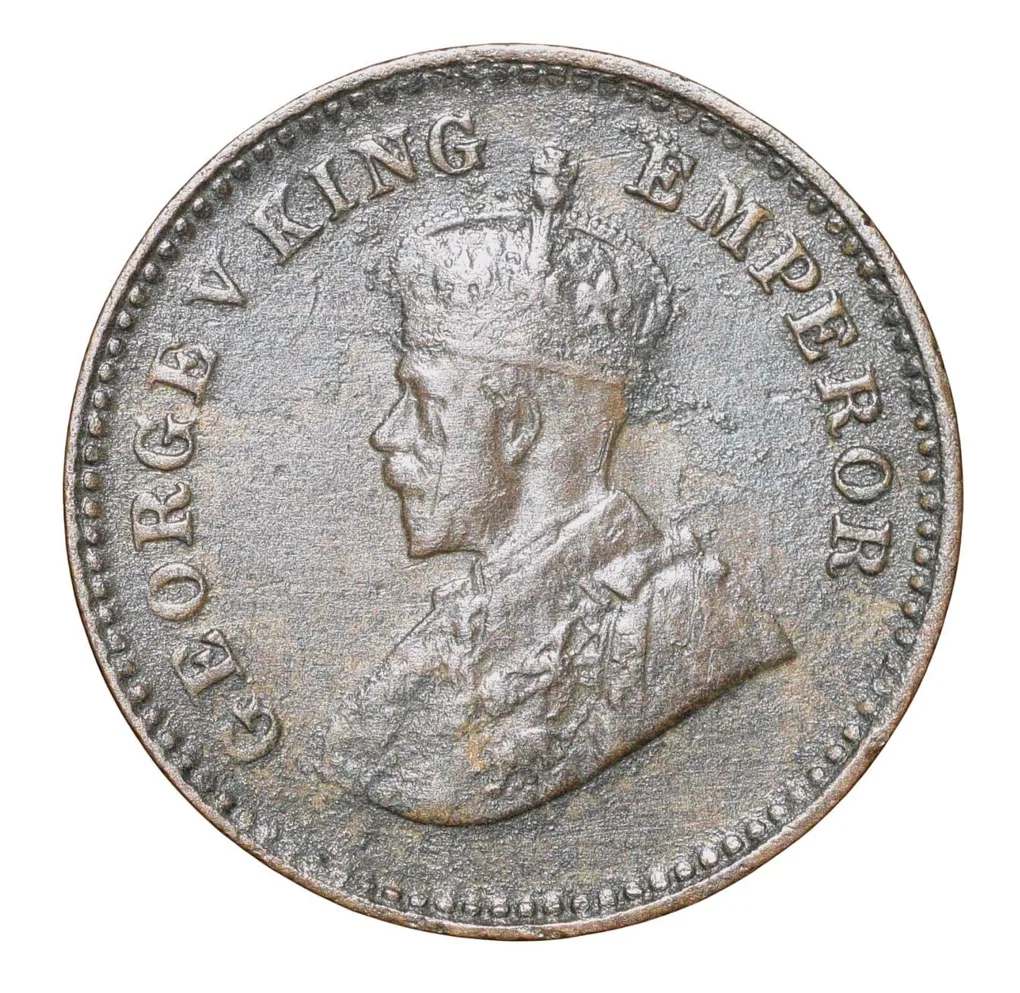 Bronze 1/12 Anna of George V (AD 1913) of Calcutta Mint KM 509 Beautiful Grade Rare Date