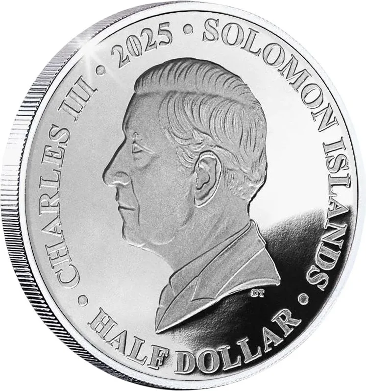 Half Dollar Charles III VE Day 80th Anniversary Solomon Islands Unique and Rare