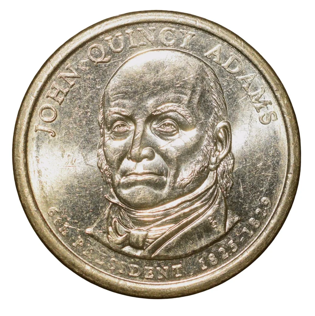 Brass 1 Dollar of United States of America (AD 2008) Commemorative Issue - John Quincy Adams - 6th President - 1825-1829