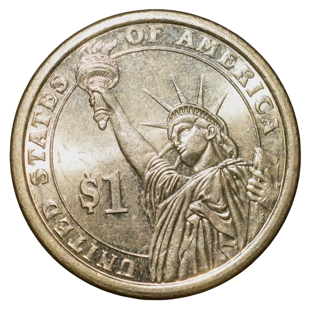 Brass 1 Dollar of United States of America (AD 2008) Commemorative Issue - John Quincy Adams - 6th President - 1825-1829