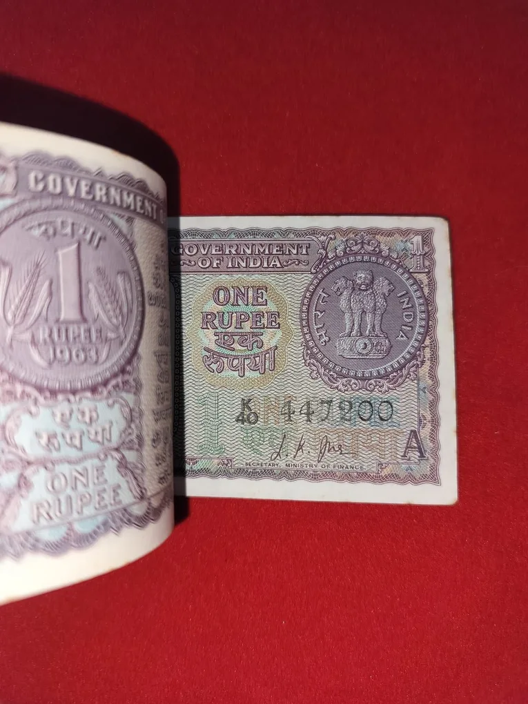 Rare A -13 One Rupee Bundle L.k jha Excellent Condition 447101