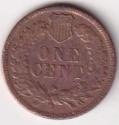 Indian Head Cleaned Condition One Cent 1883 Bronze Coin