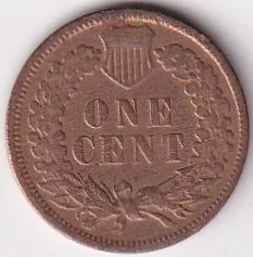 Indian Head Cleaned Condition One Cent 1890 Bronze Coin